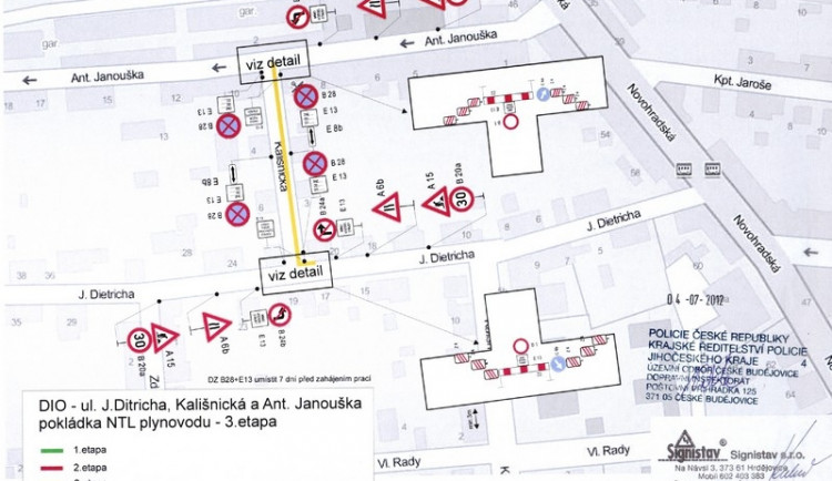 Rekonstrukce plynovodu uzavře ulici Kališnická v Mladém