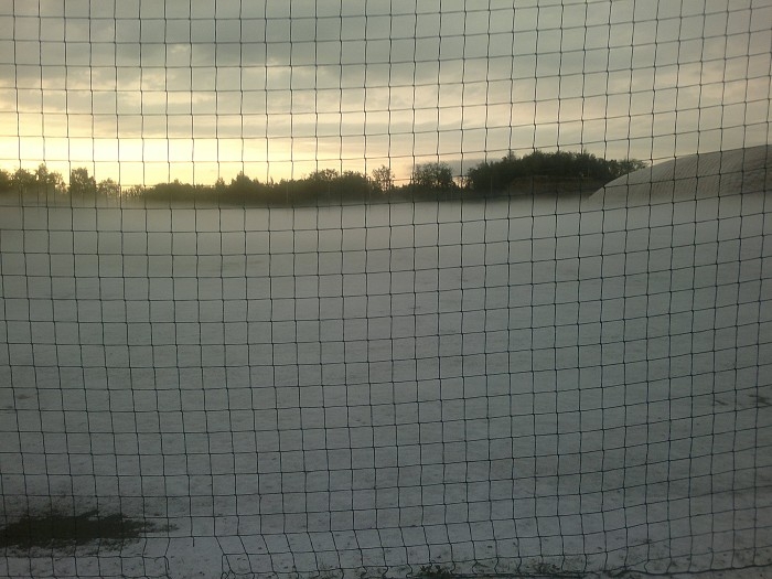 Sportovní centrum mládeže na Složišti po sobotním krupobití