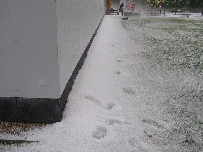 Sportovní centrum mládeže na Složišti po sobotním krupobití