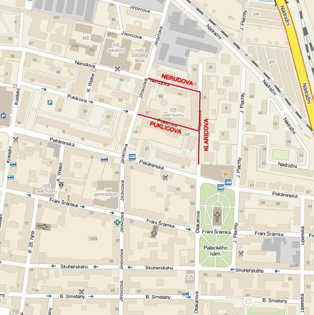 V těchto ulicích dojde k plánovaným úpravám