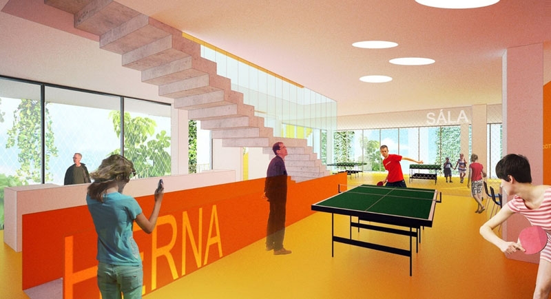 Vizualizace Komunitního centra Máj