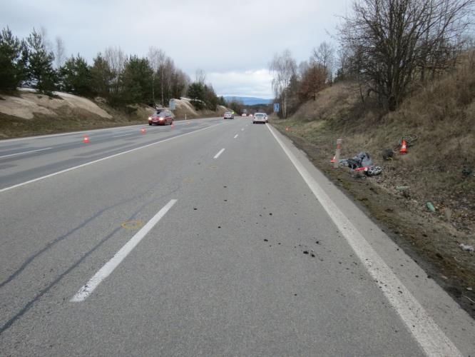 Místo tragické nehody na Borku