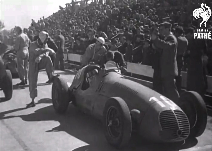 Poslední závod nejvyšší kategorie na Masarykově okruhu, 1949, foto: British Pathé