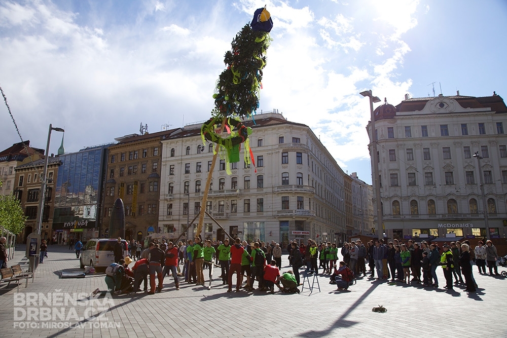 Studenti také strhnou Májku, foto: Brněnská Drbna, Miroslav Toman