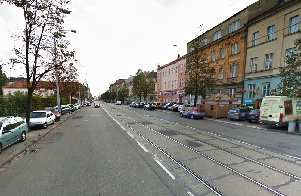 Štefánikova ulice, Brno. Foto: Google Maps