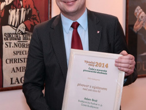 Adam Brož získal Výroční cenu České a moravské pivovarnické akademie za rok 2014
