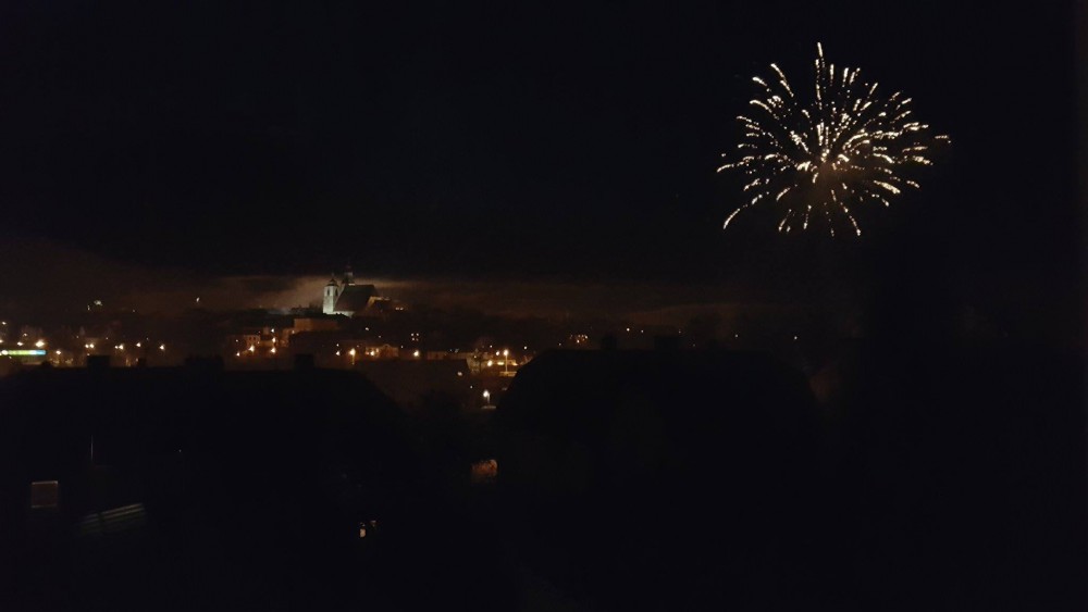 Novoroční ohňostroj v Jihlavě