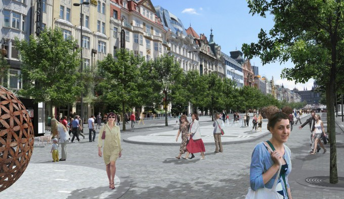 Revitalizace Václavského náměstí podle Cigler Marani Architects 
