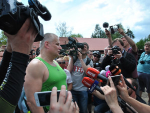 Jiří Kajínek na svobodě.