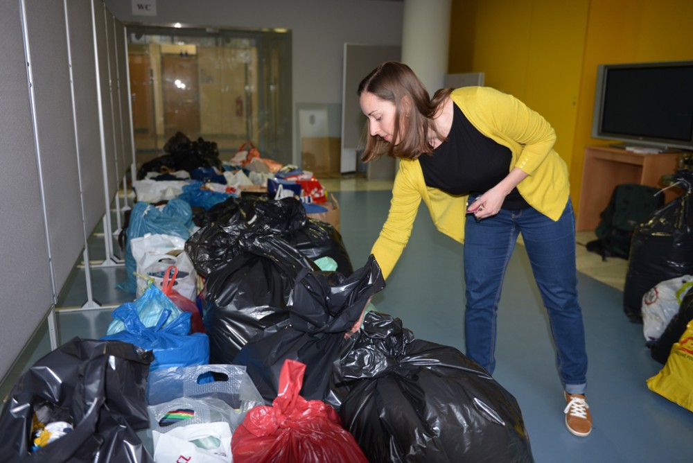 Sbírka na krajském úřadě.