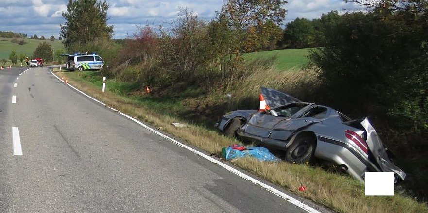 Dopravní nehoda u Strunkovic nad Blanicí.