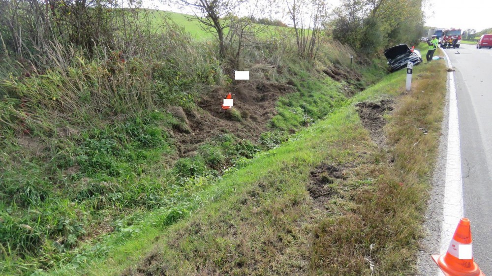 Dopravní nehoda u Strunkovic nad Blanicí.
