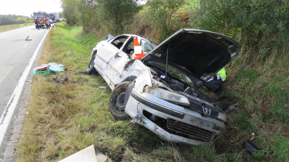 Dopravní nehoda u Strunkovic nad Blanicí.
