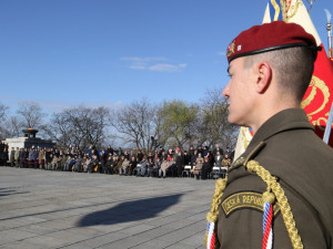 DEN VETERÁNŮ: Ceremonie na Vítkově, pieta s kříži v Brně