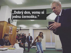 FOTOGALERIE: Zeman a aktivistka. To nejlepší z řádění internetových vtipálků