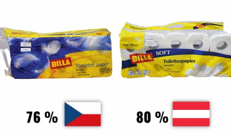 Dvojí kvalita toaletního papíru.