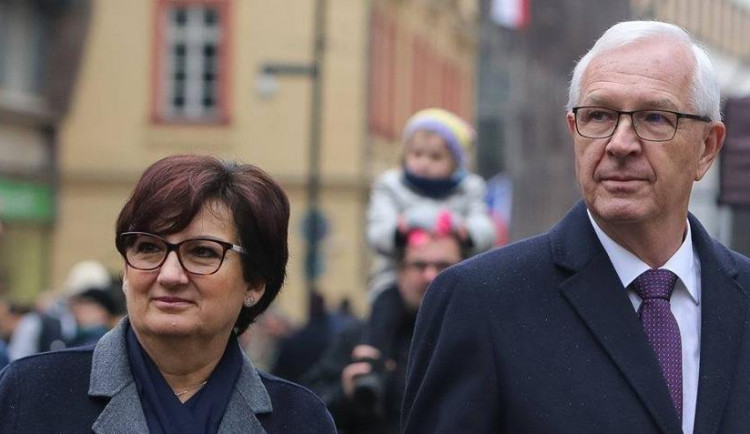 Jiří Drahoš se ženou.