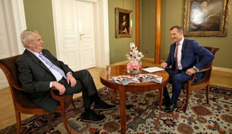 Miloš Zeman v TV Barrandov.