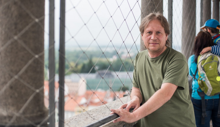 Jan Vančura ve svém království, na budějcké Černé věži.