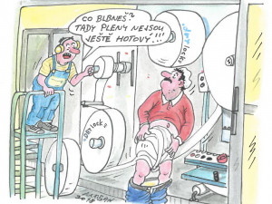 Urban nakreslil sérii pivních tácků, hledejte je po hospodách.