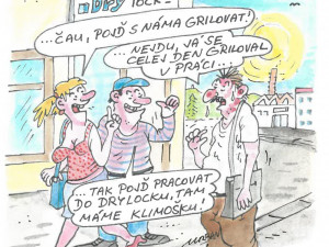 Urban nakreslil sérii pivních tácků, hledejte je po hospodách.