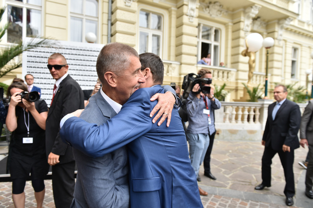 Andrej Babiš v Karlových Varech.