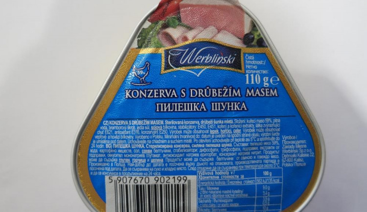 Drůbeží konzervy obsahovaly o dvanáct procent méně masa
