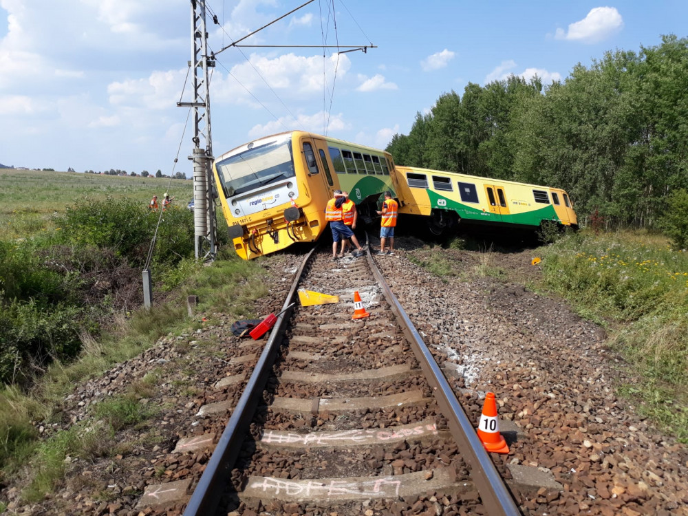 Nehoda traktoru a vlaku u Písku