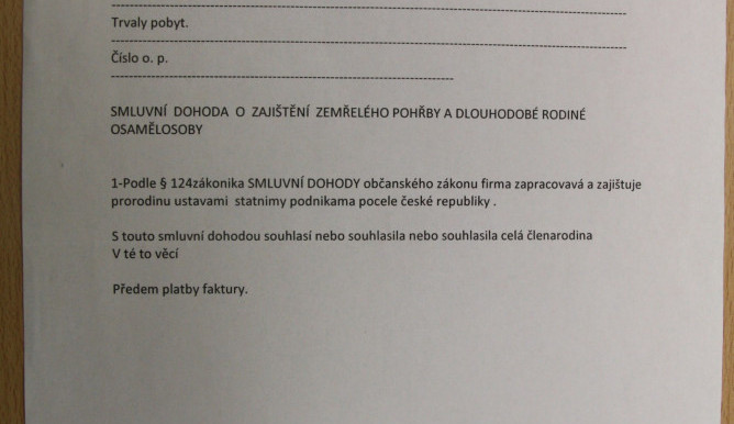 Formulář, který měl recidivista u sebe.