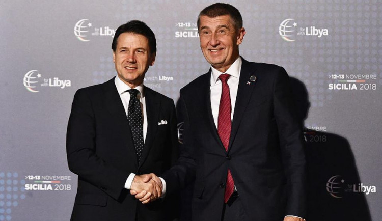Andrej Babiš s italským premiérem Guiseppe Contem.