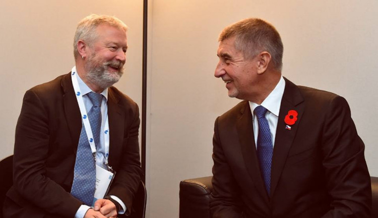 Andrej Babiš s prezidentem Facebooku pro Evropu.