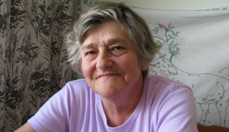 Alžběta Dostálová (Morgensternová) vypráví příběh své rodiny včetně vzpomínek na Terezín (září 2010, Mohelnice)