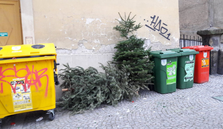 FOTO/VIDEO: Vánoce v Olomouci končí. Výzdoba je pryč, začal svoz vánočních stromů