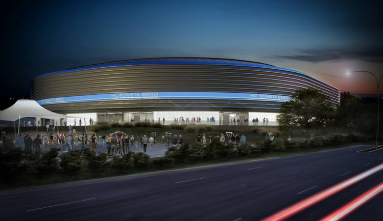 Vizualizace nové haly pro Kometu.
