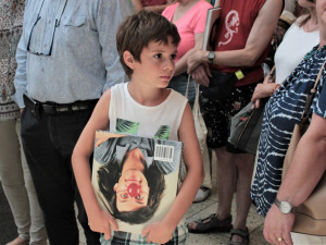 Bolek Polívka na křestu své knihy.