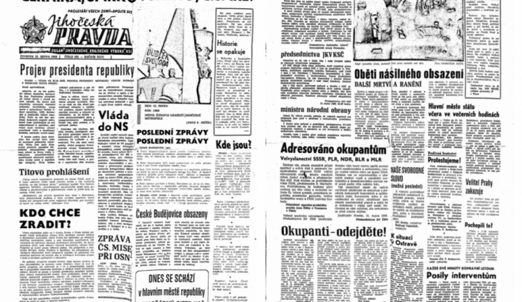 Okupanti u viaduktu mířili na lidi samopaly, psala před jedenapadesáti lety Jihočeská Pravda.