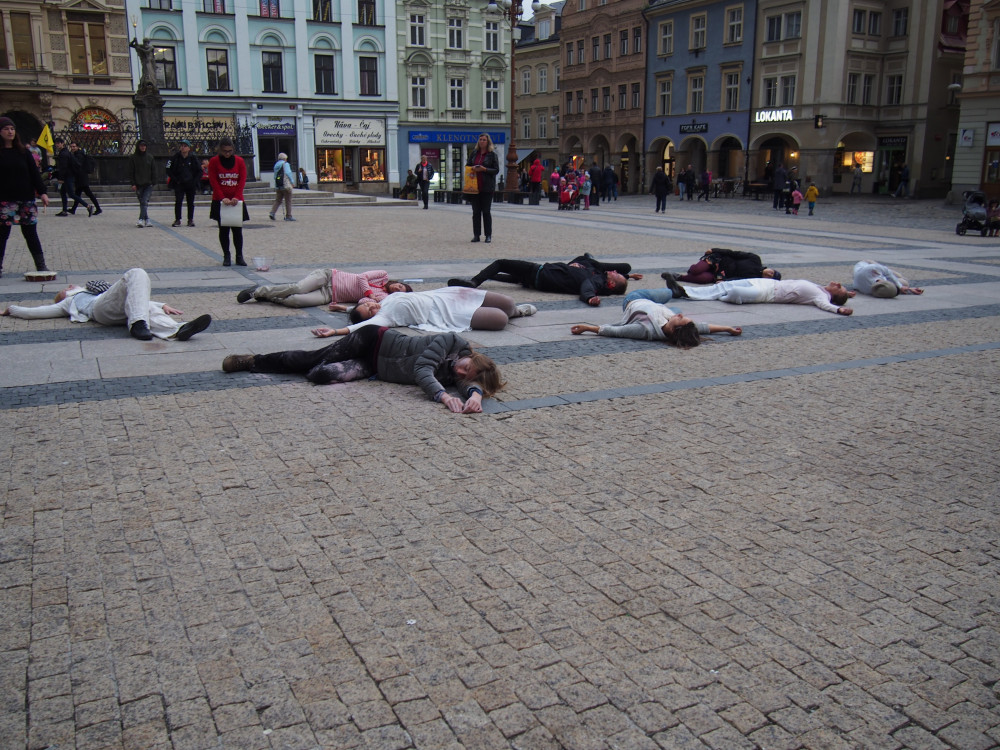 Foto z akce Die-In.