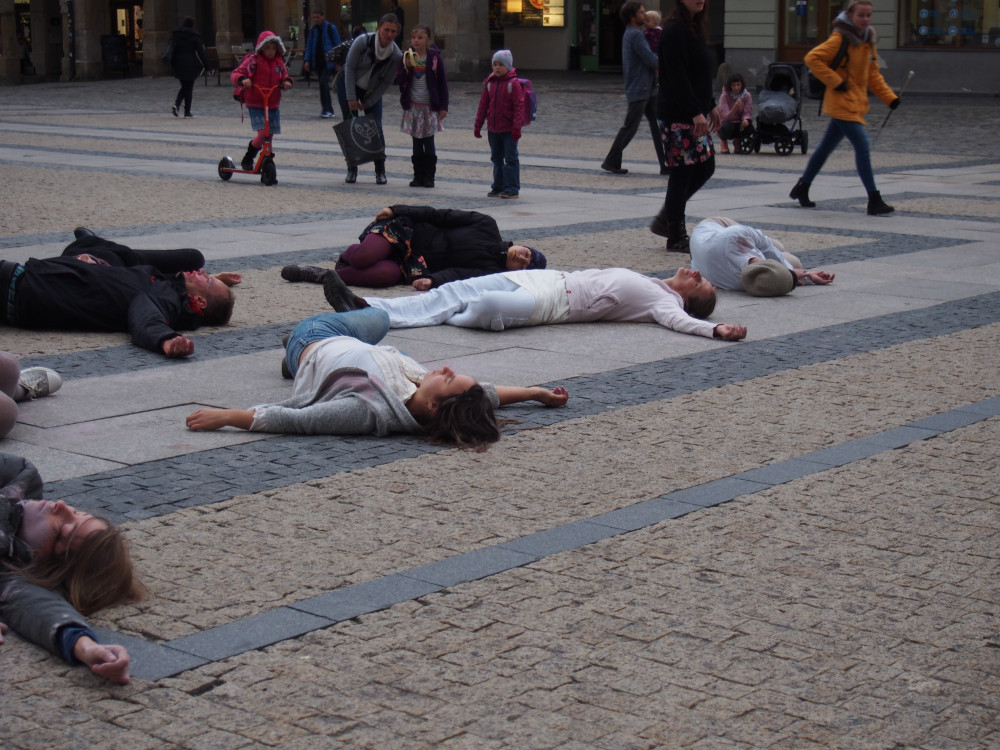 Foto z akce Die-In.