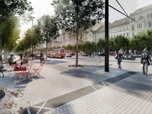 Jak bude vypadat Václavák po rekonstrukci? Vrátí se tramvaje a přibydou stromy.
