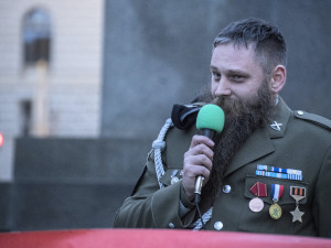 Demonstrace na Václavské náměstí.