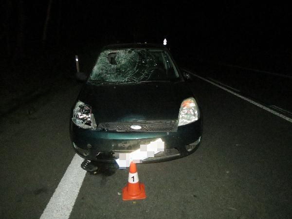 Nehoda u křižovatky s ulicí Lesní ve směru jízdy na Býšť