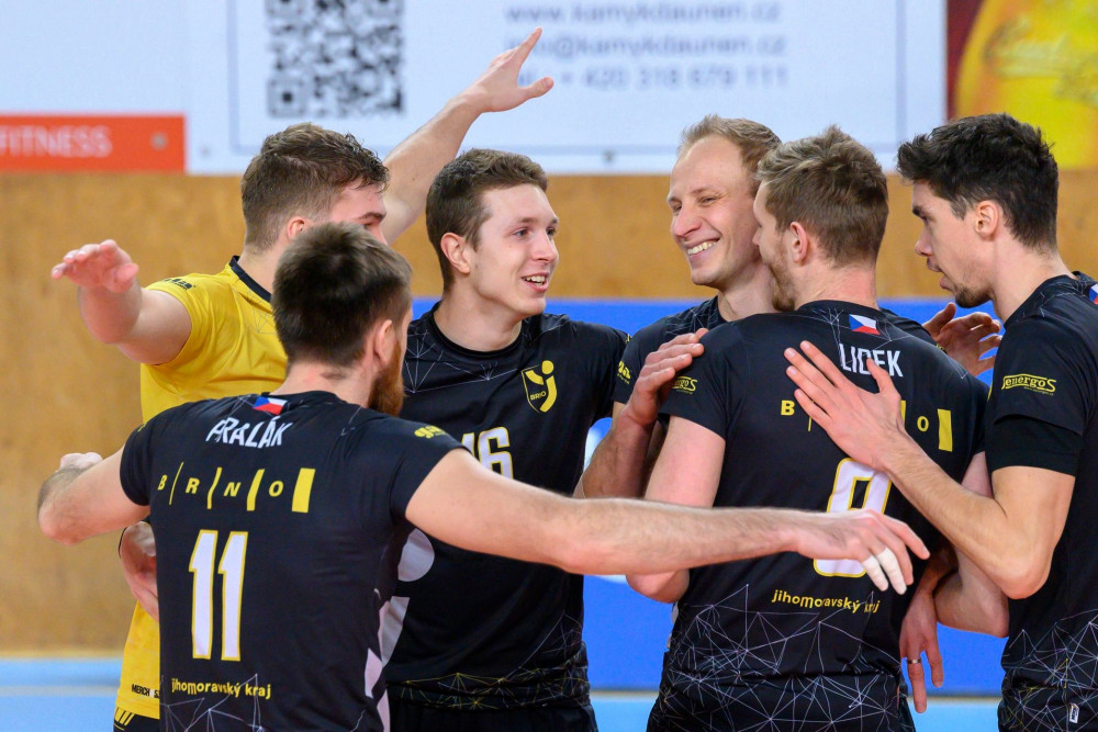 Volejbalisté Brna mají důvod k radosti, zahrají si předkolo play off 