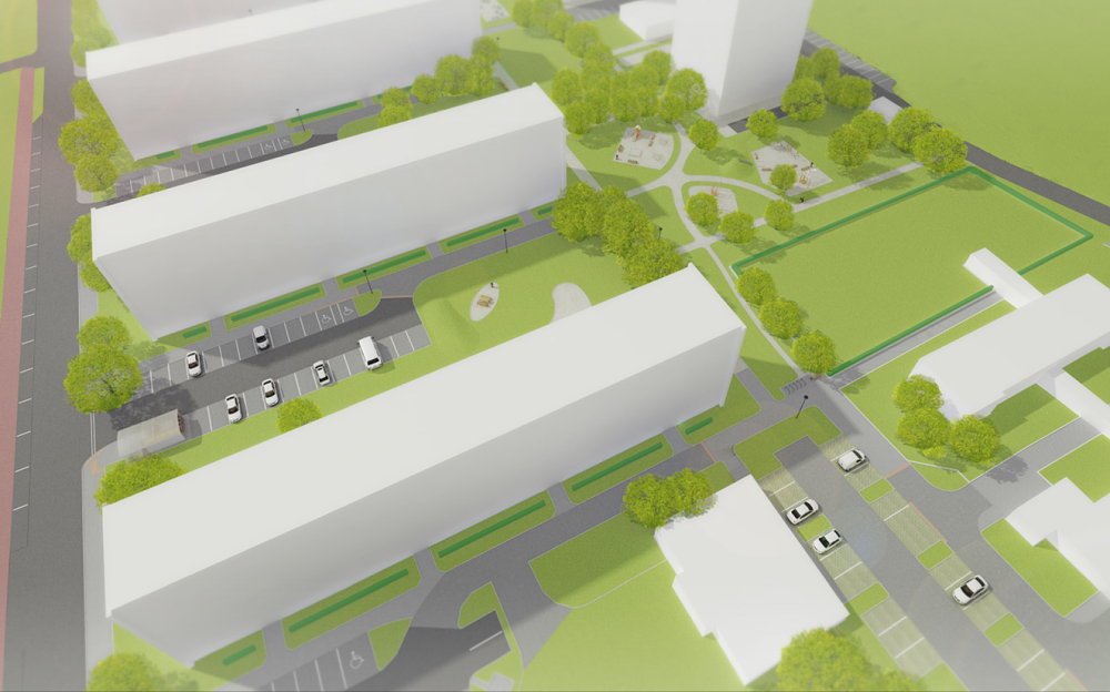 Vizualizace sídliště Jižní-Luční