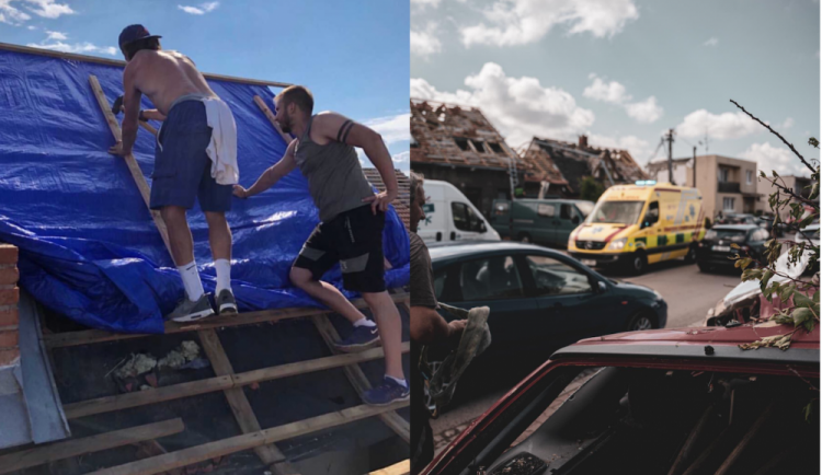 V Lužicích na Hodonínsku pomáhá s odklízením trosek i vítěz Stanley Cupu