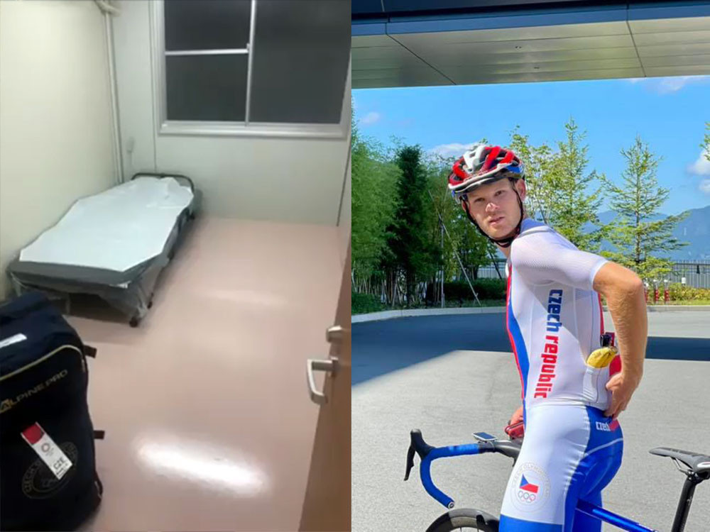 Nepříjemnou noc s komplikovanými přejezdy a čekáním na covidové testy prožil před sobotním olympijským závodem také český cyklista Michael Kukrle