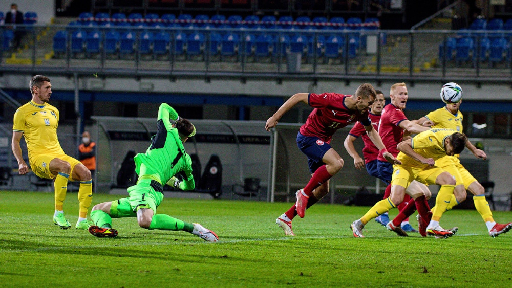 Čeští fotbalisté remizovali v přípravě s Ukrajinou 1:1, v nastavení srovnal Vydra