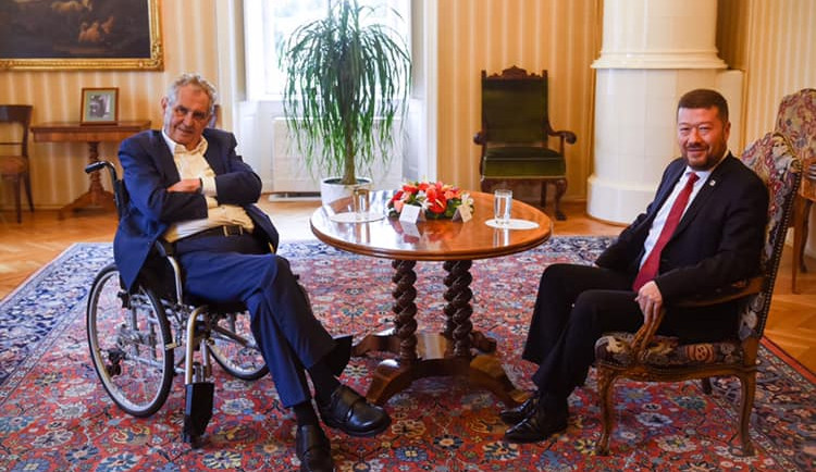 Miloš Zeman a Tomio Okamura.