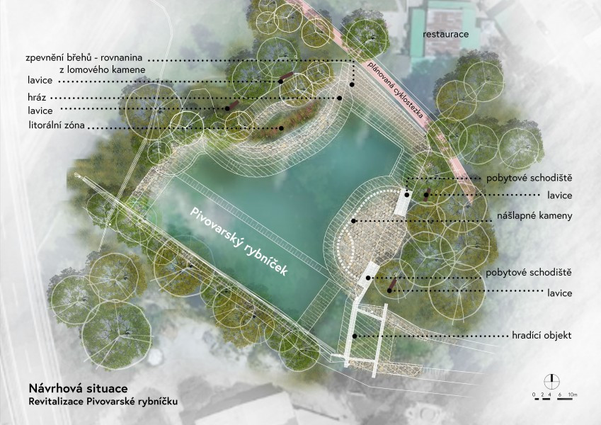 Prostějov chce revitalizovat Pivovarský rybníček. Teď se tam scházejí bezdomovci