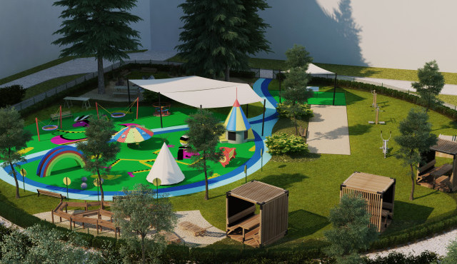 Kousek radosti za nemocničním oknem. Nadační fond shání peníze na nové dětské hřiště u motolské nemocnice.