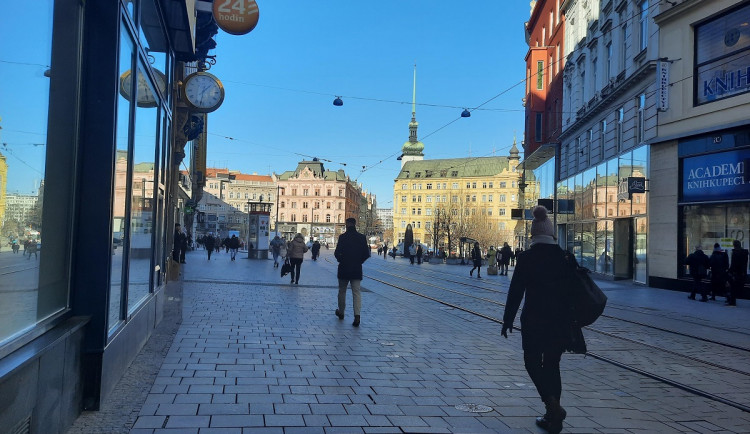 Centrem Brna projde denně celá Příbram. Nejvíce chodců přilákal advent